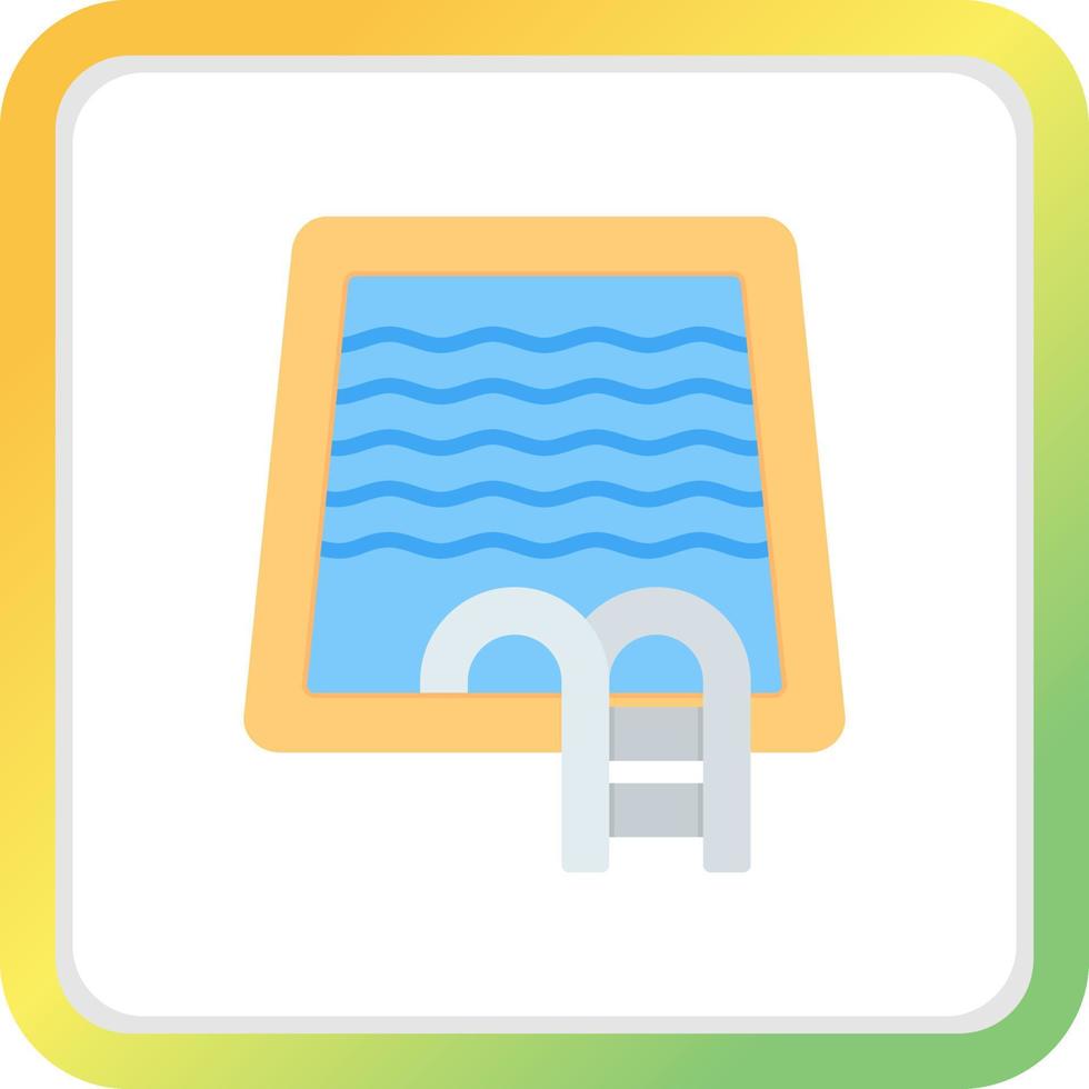 Swimming Pool Creative Icon Design vector