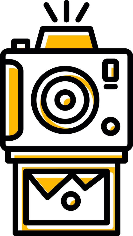 Instant Camera Creative Icon Design vector