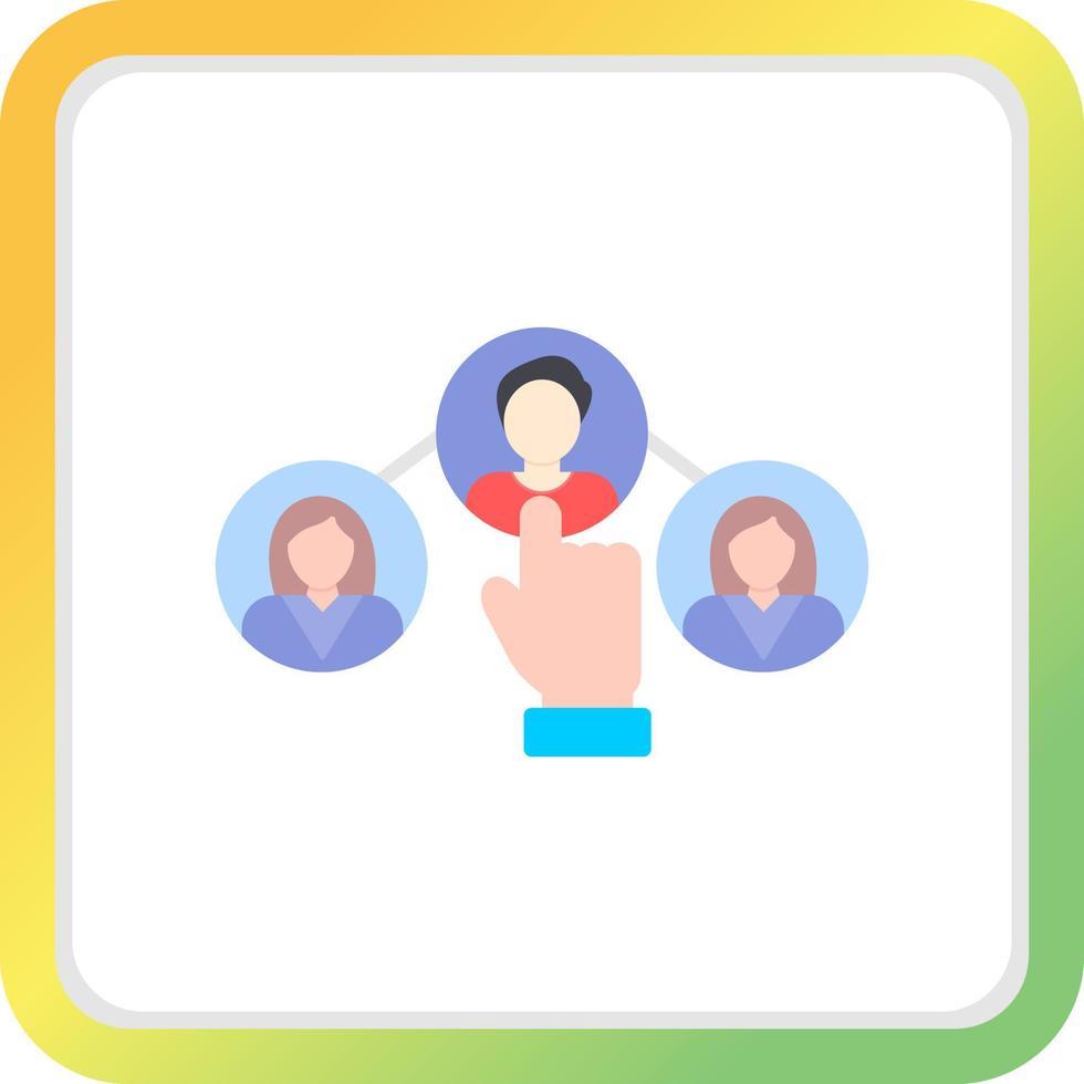 diseño de icono creativo de recursos humanos vector