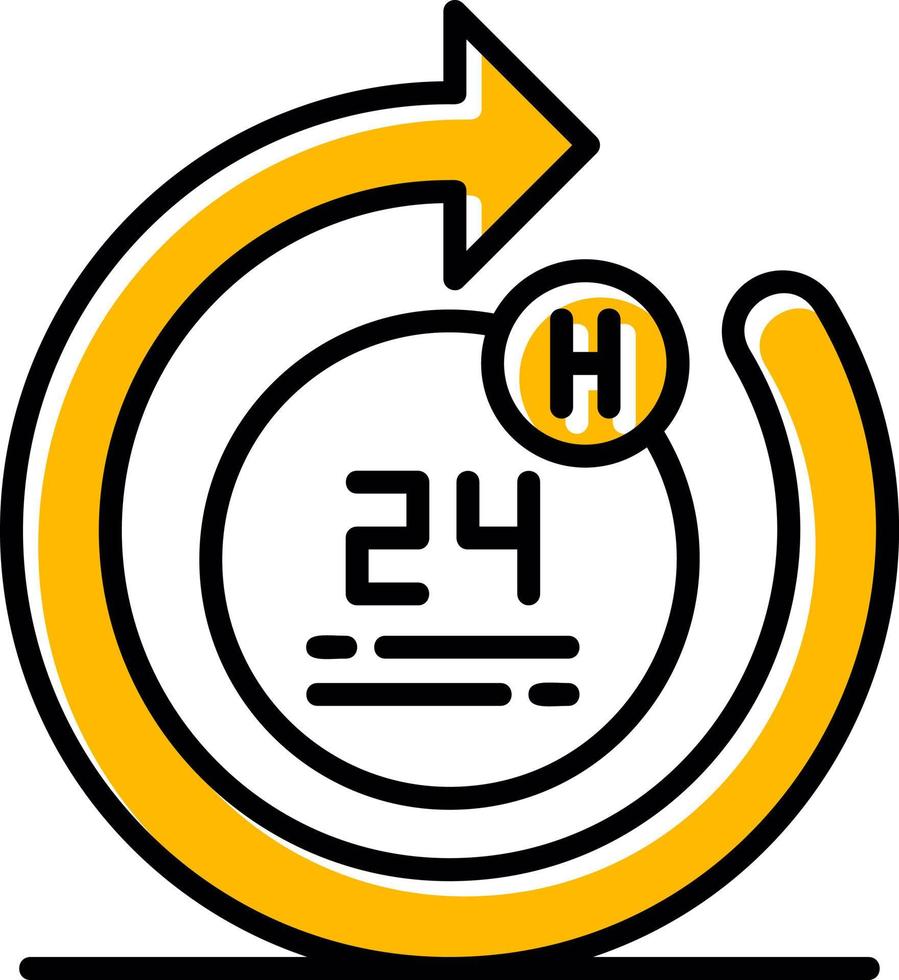 24 Hour Creative Icon Design vector
