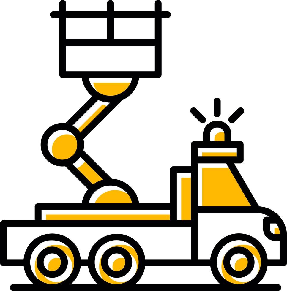 Ladder Truck Creative Icon Design vector