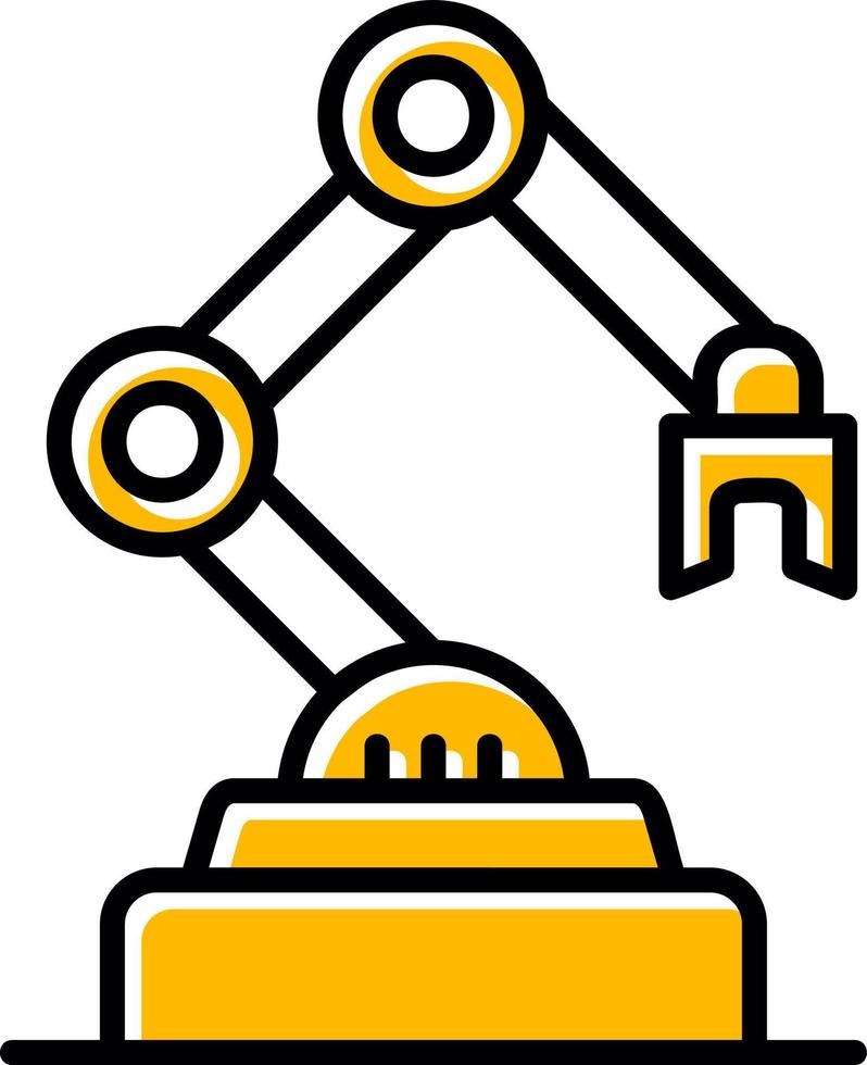 Industrial Robot Creative Icon Design vector