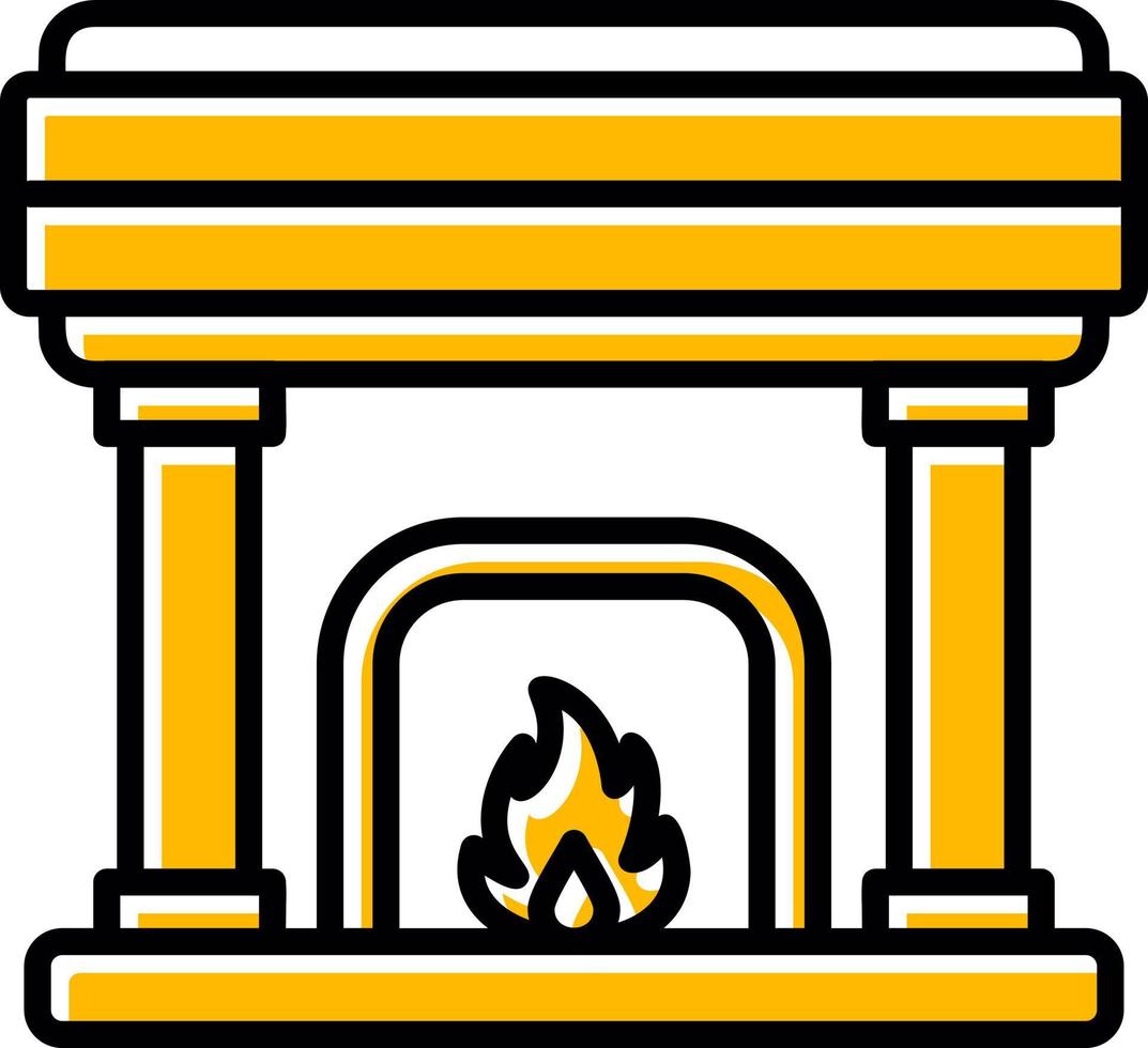 Fireplace Creative Icon Design vector