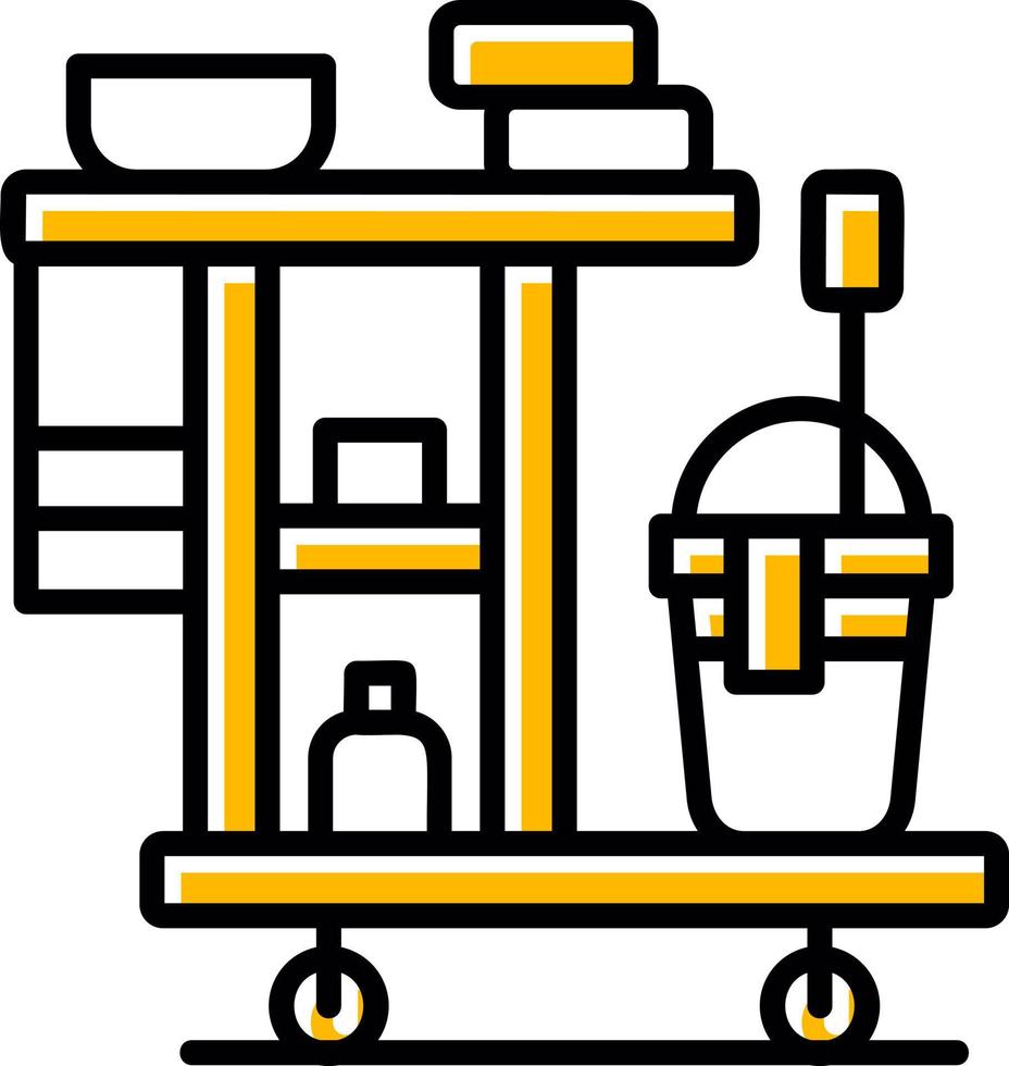 Cleaning Cart Creative Icon Design vector