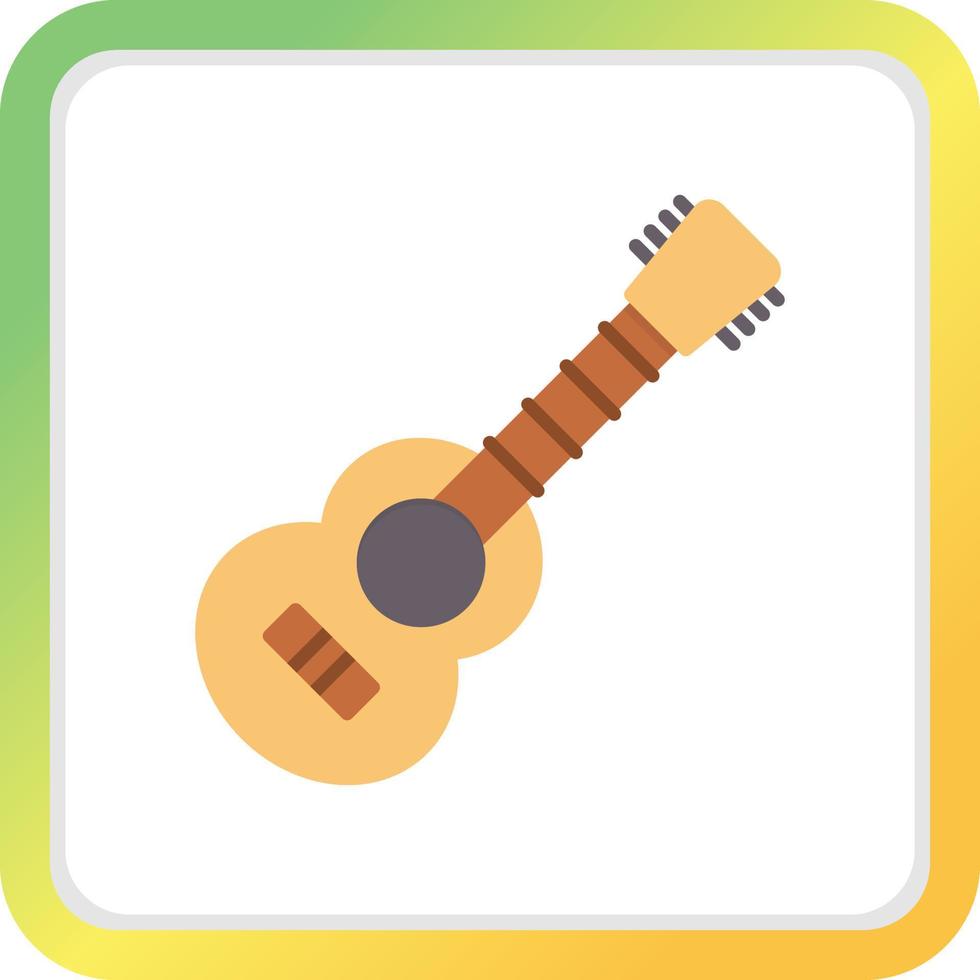 Acoustic Guitar Creative Icon Design vector