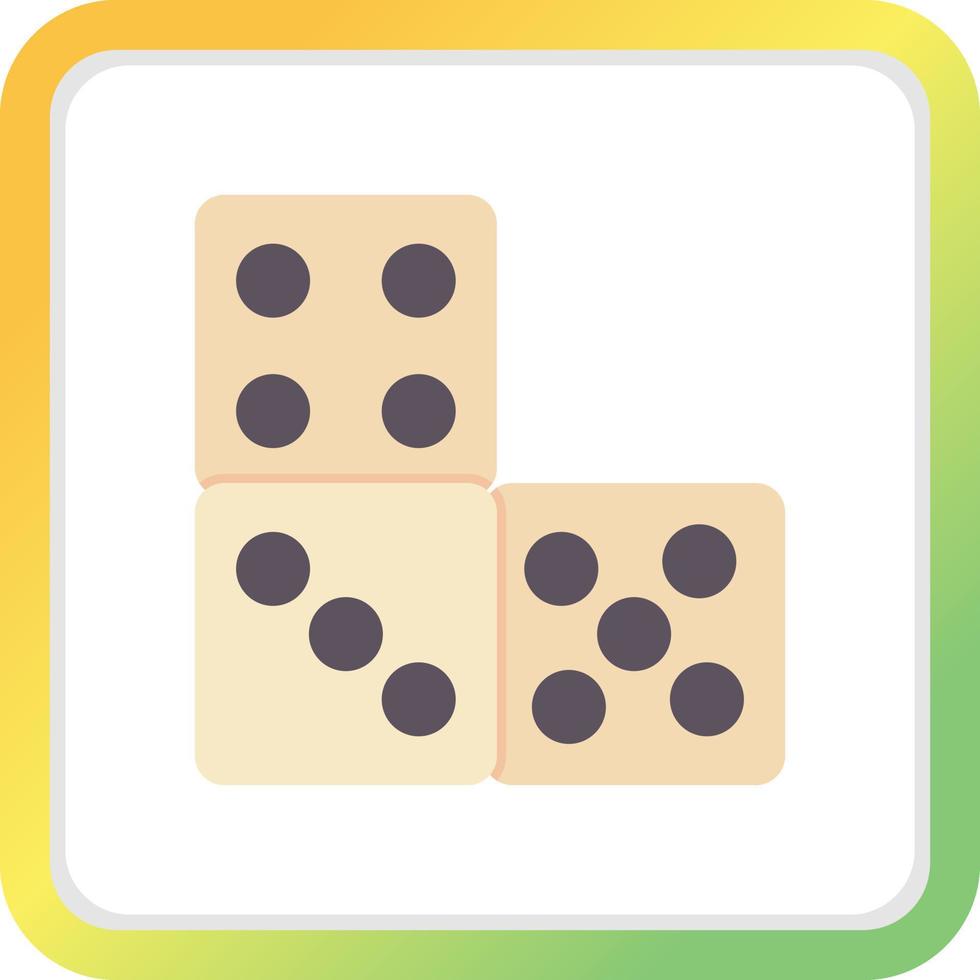 Domino Piece Creative Icon Design vector