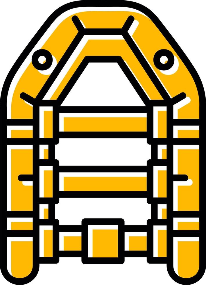 Inflatable Boat Creative Icon Design vector