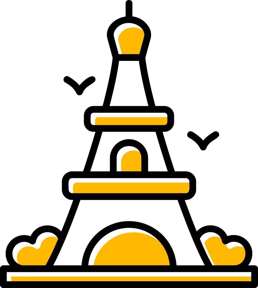 Eiffel Tower Creative Icon Design vector