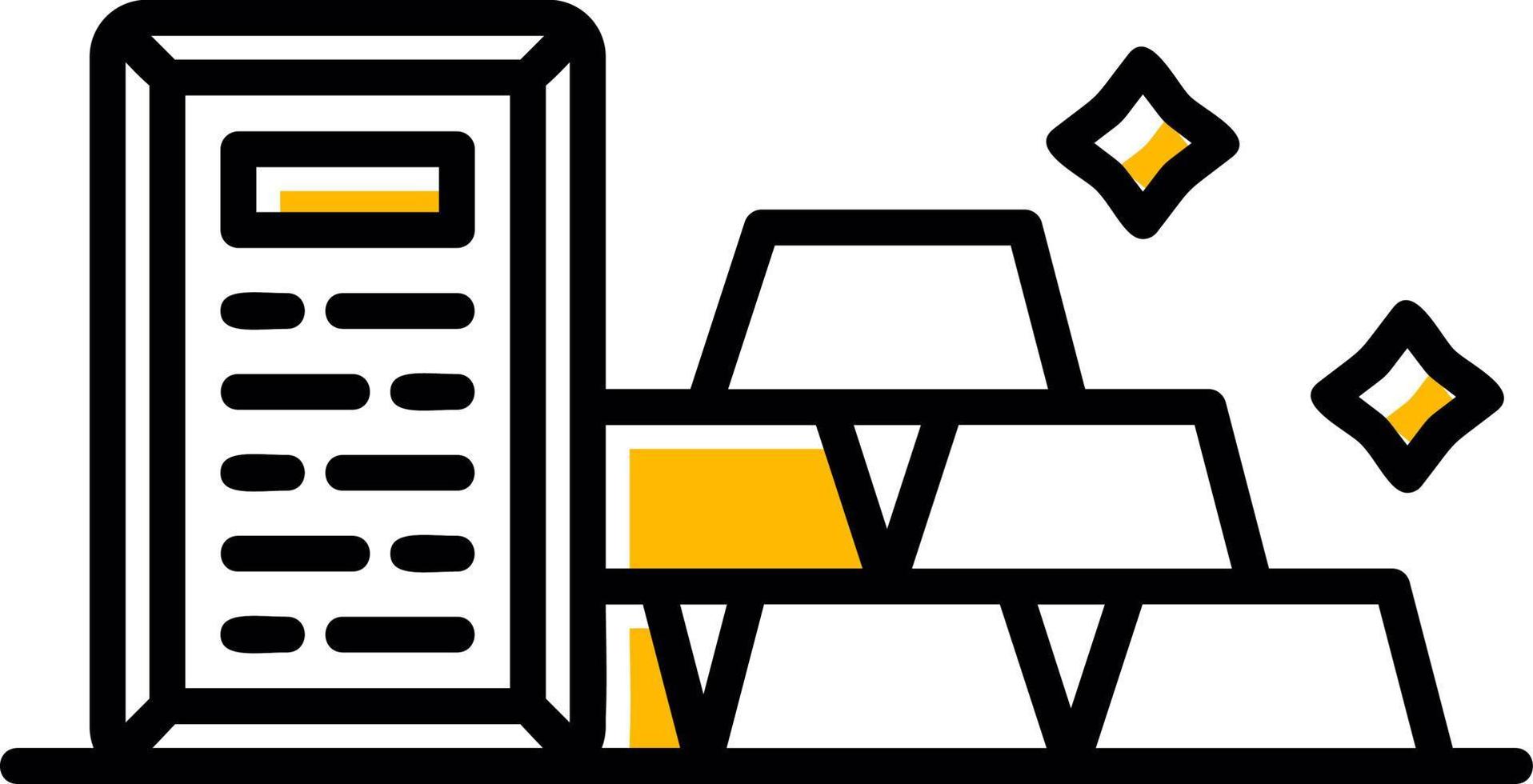 Gold Bars Creative Icon Design vector