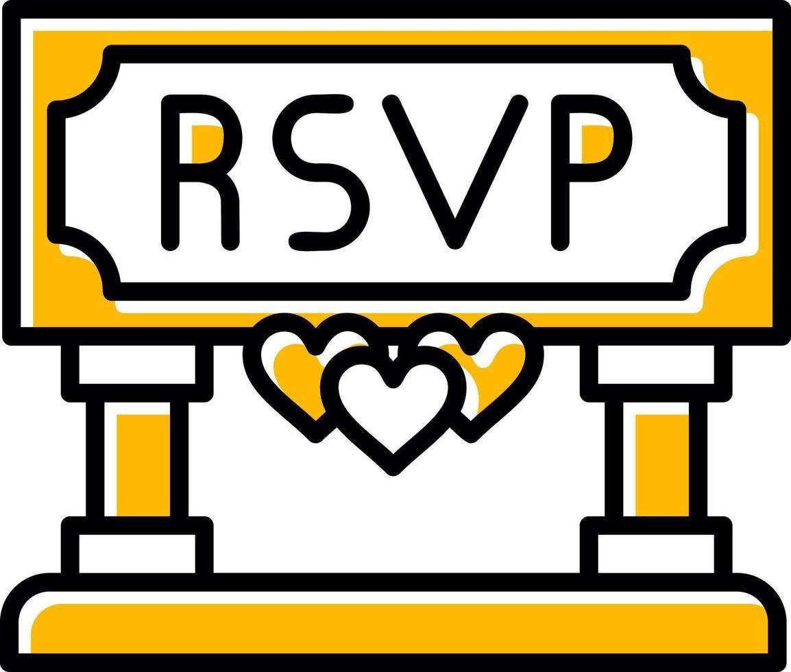 diseño de icono creativo rsvp vector