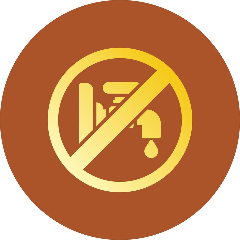 Dont Waste Water Creative Icon Design vector