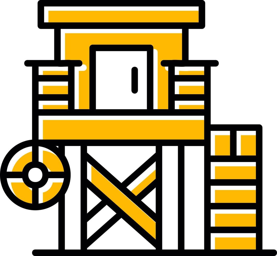 diseño de icono creativo de torre de salvavidas vector