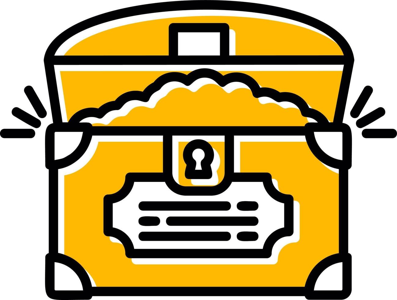 Treasure Chest Creative Icon Design vector