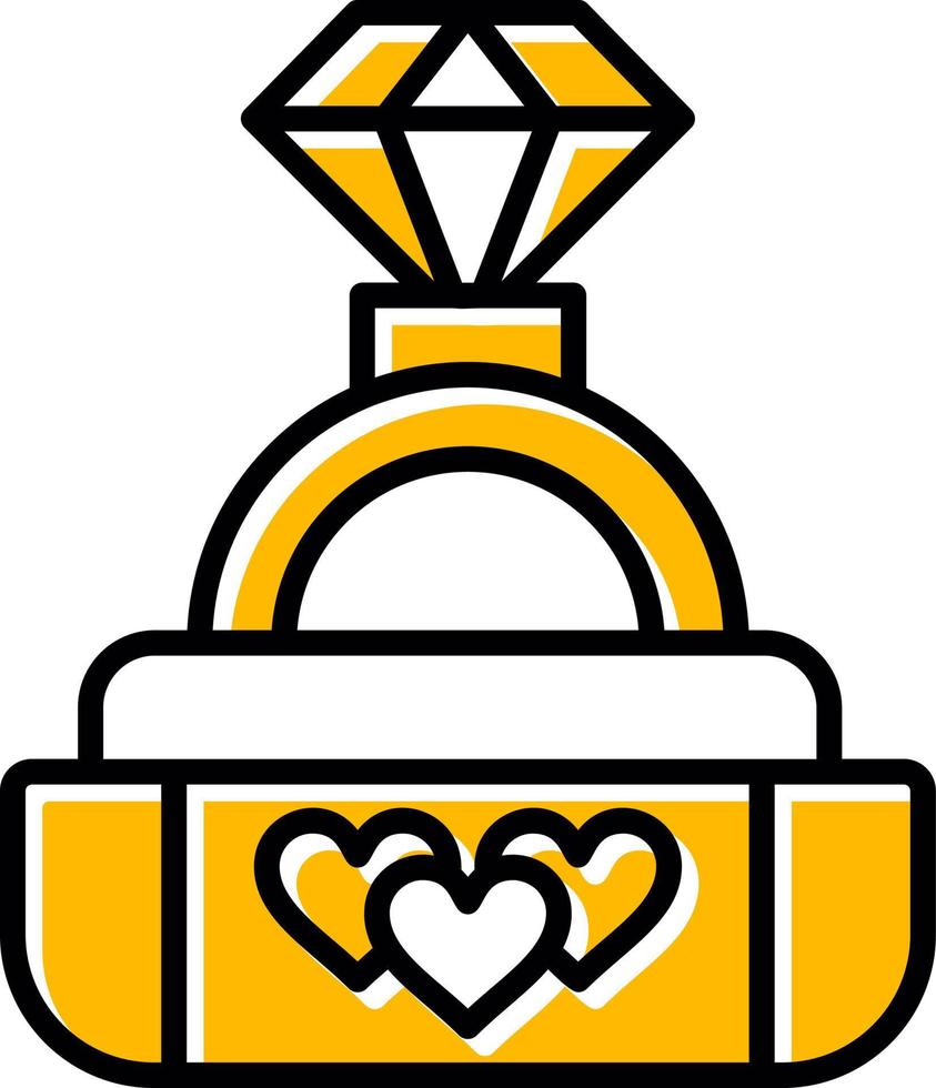 diseño de icono creativo de anillo de bodas vector