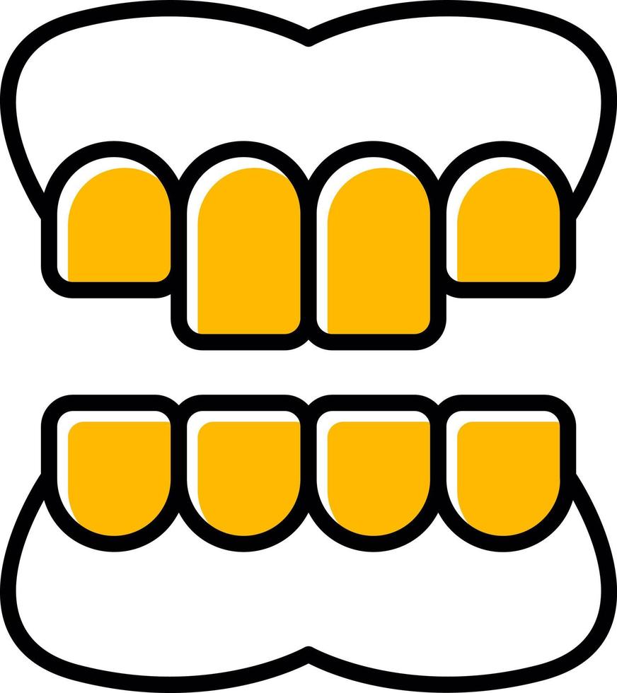 diseño de icono creativo de dentadura postiza vector