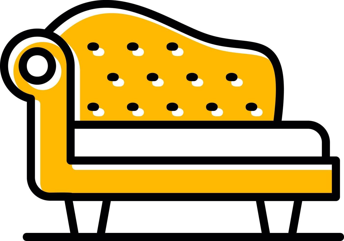 Chaise Longue Creative Icon Design vector