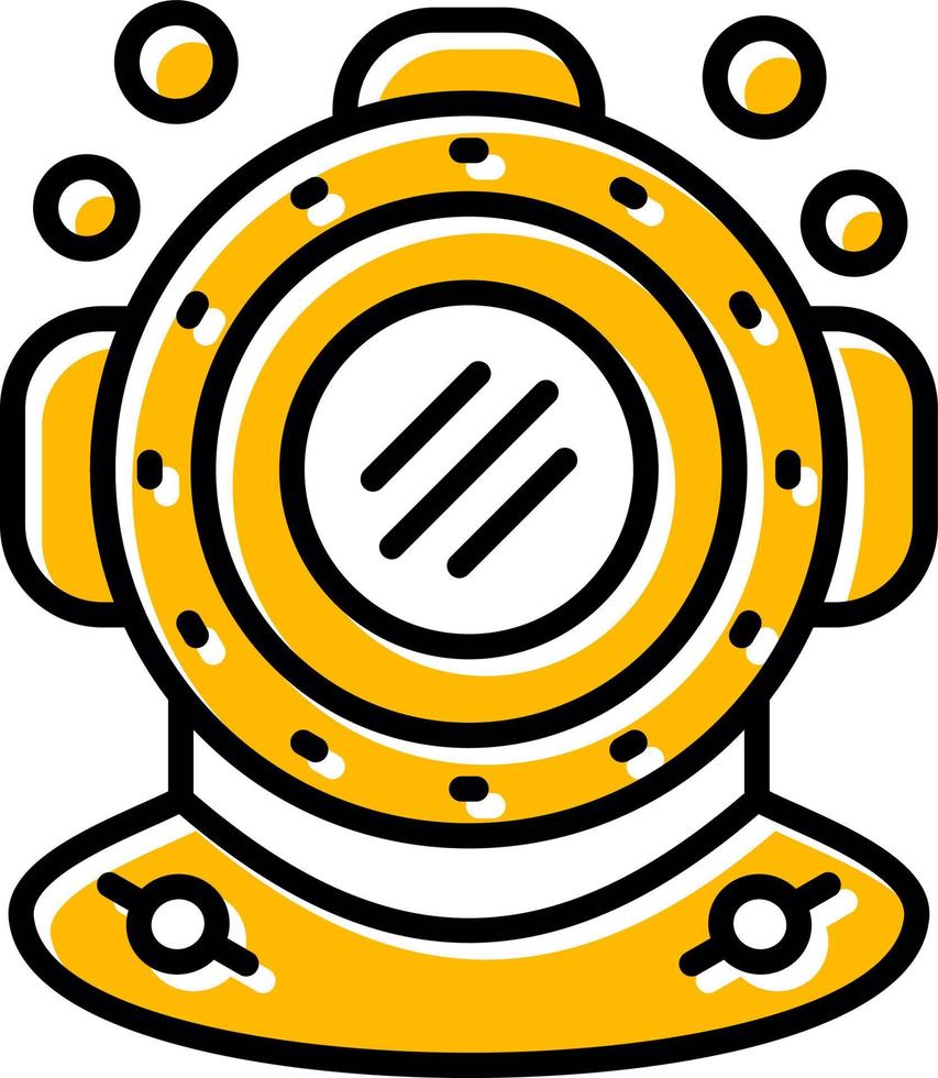 Diving Helmet Creative Icon Design vector