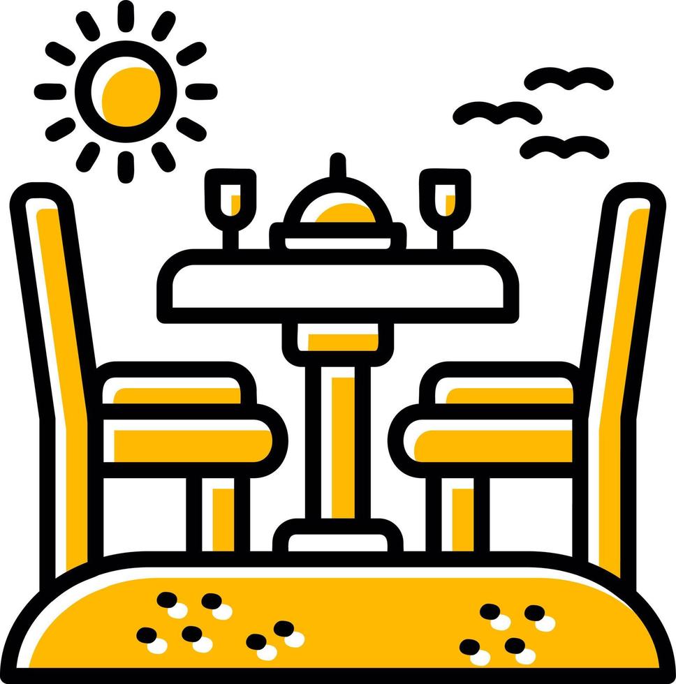 Dining Table Creative Icon Design vector