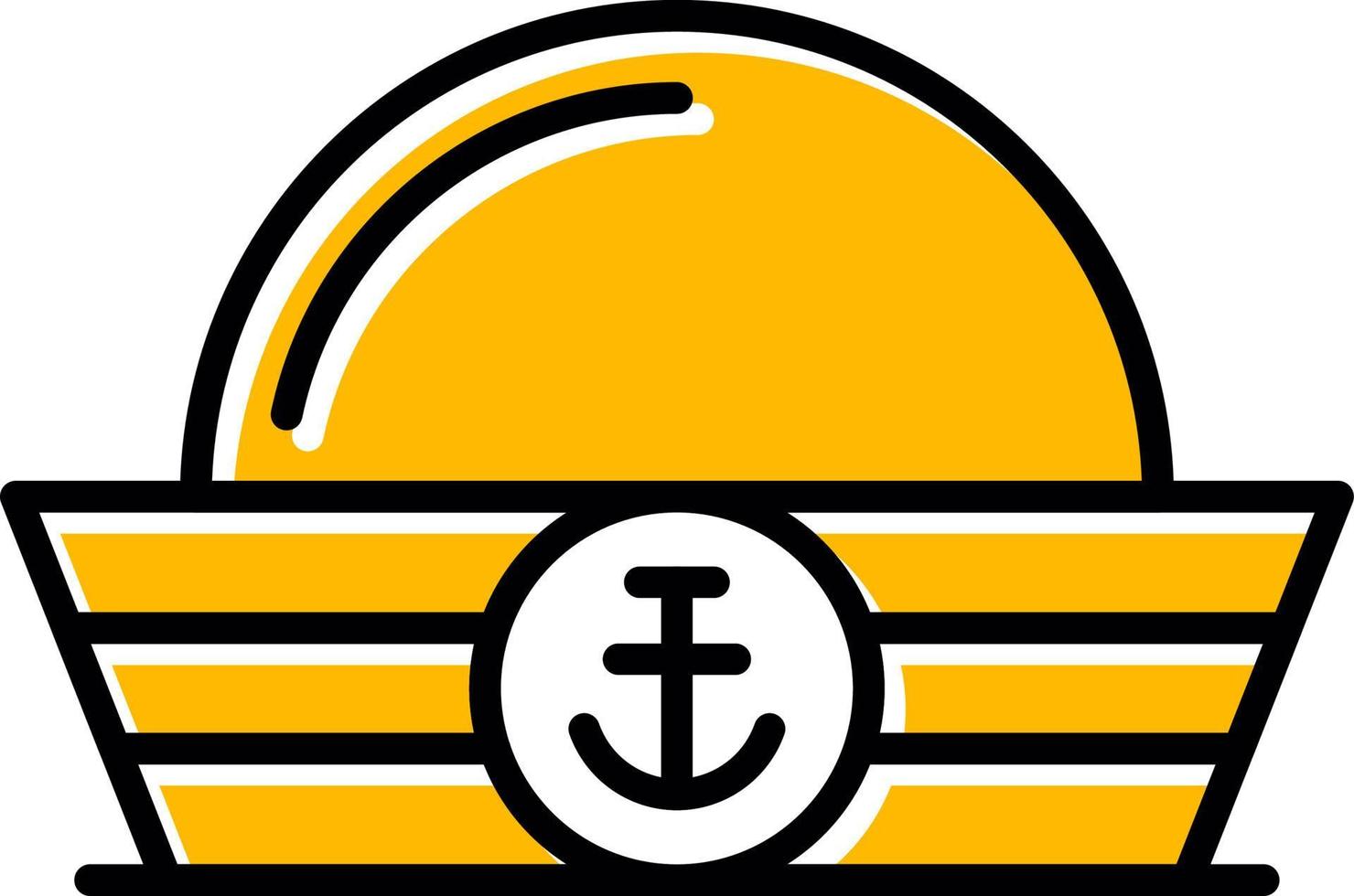 diseño de icono creativo de sombrero de marinero vector