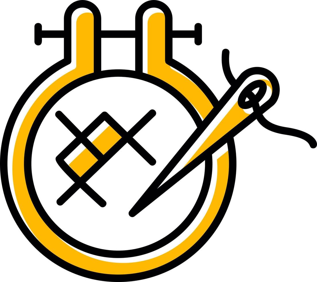 Embroidery Creative Icon Design vector