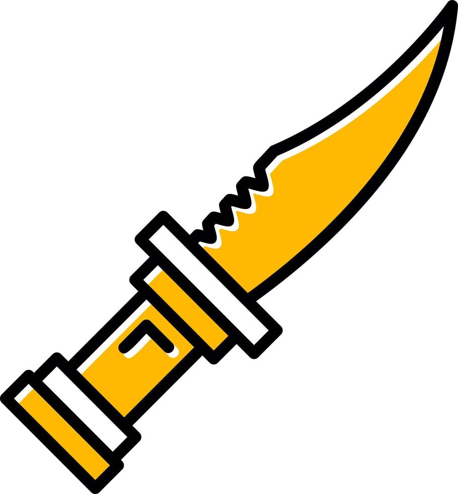 cuchillo de policía diseño de icono creativo vector