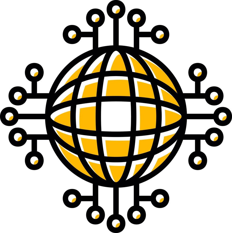 Global Network Creative Icon Design vector