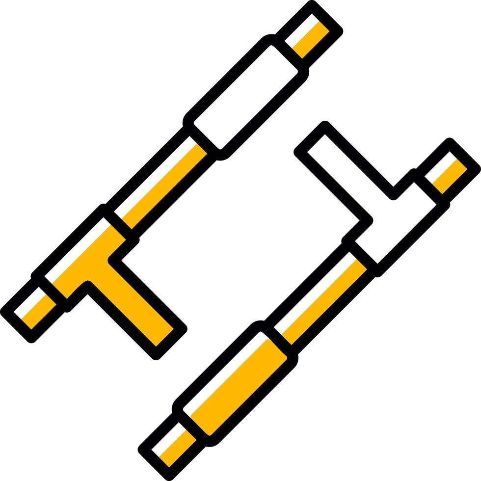Tonfa Creative Icon Design vector