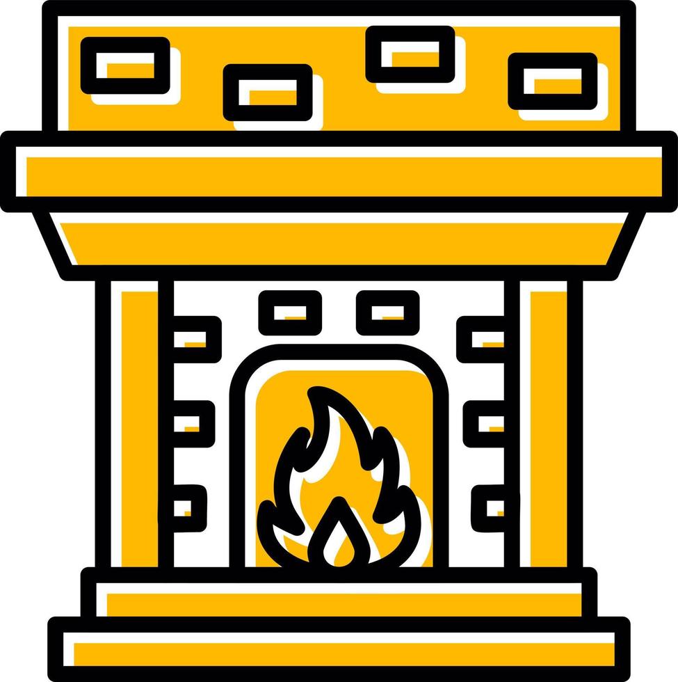 Fireplace Creative Icon Design vector