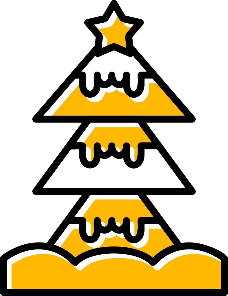 diseño creativo del icono del árbol de navidad vector