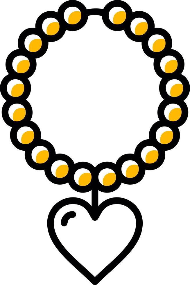 diseño de icono creativo de collar de perlas vector