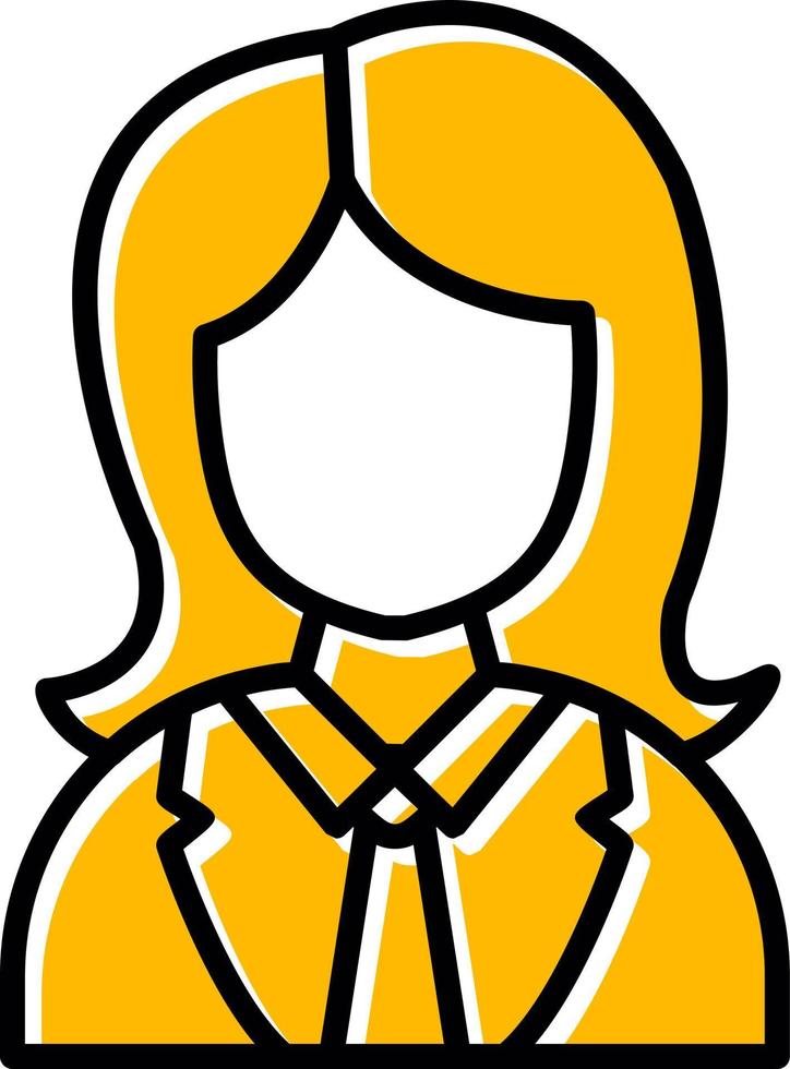 Female Worker Creative Icon Design vector