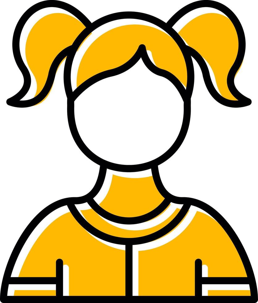 Girl Creative Icon Design vector