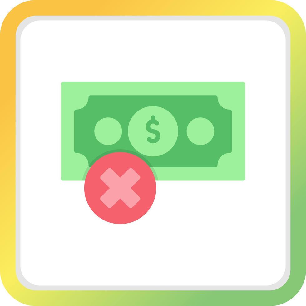 No Money Creative Icon Design vector