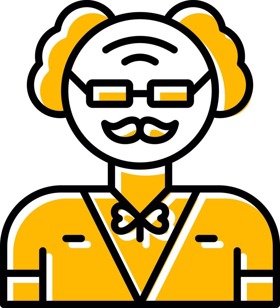 Old Man Creative Icon Design vector
