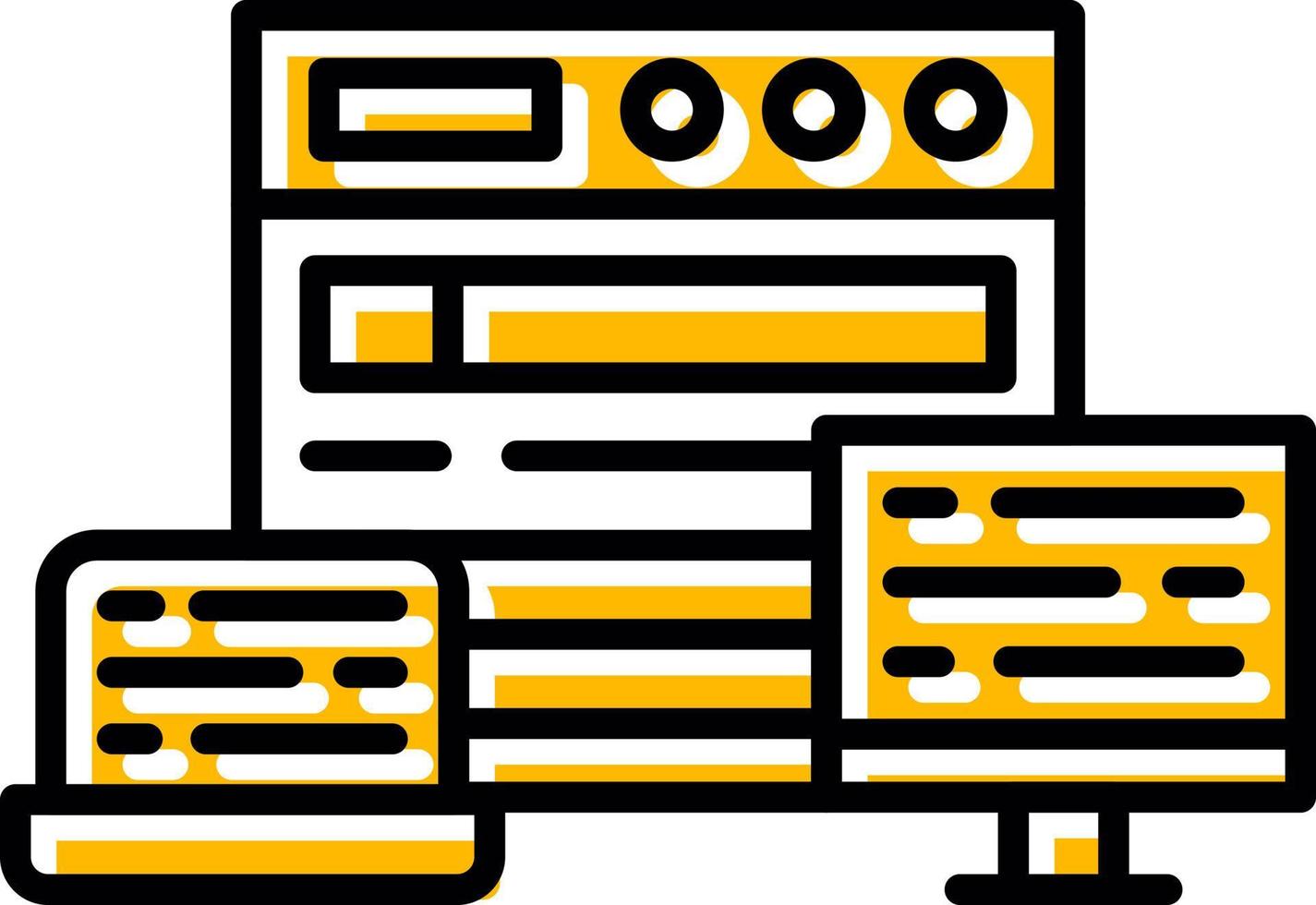 Responsive Design Creative Icon Design vector