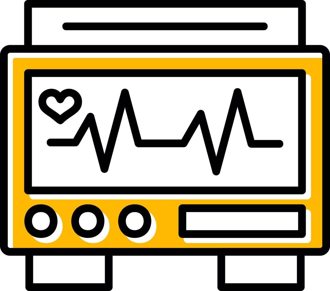 diseño de icono creativo de monitor ekg vector