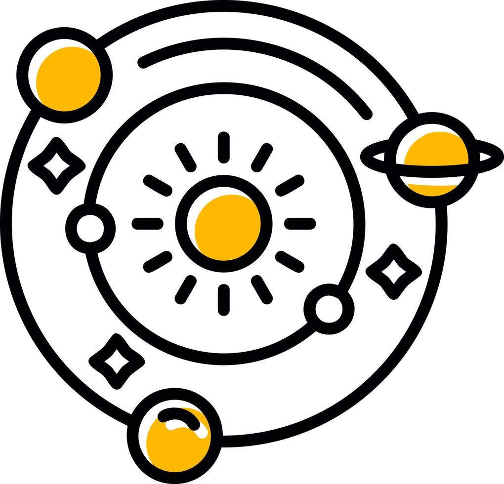 Solar System Creative Icon Design vector