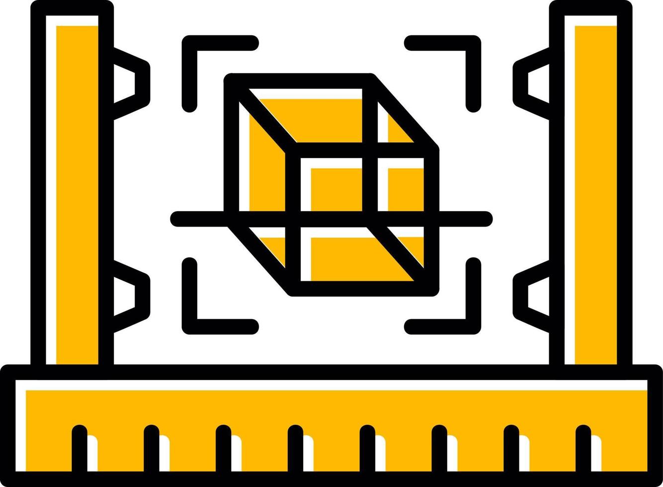 3d Scanner Creative Icon Design vector
