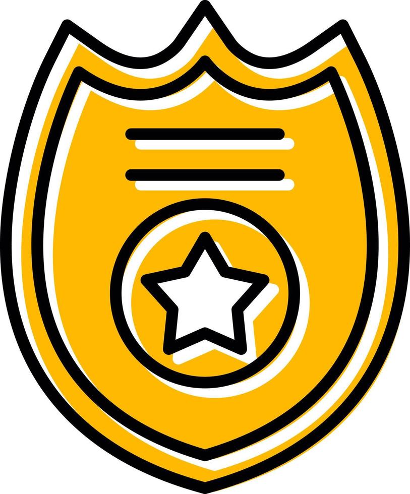 diseño de icono creativo de placa de policía vector