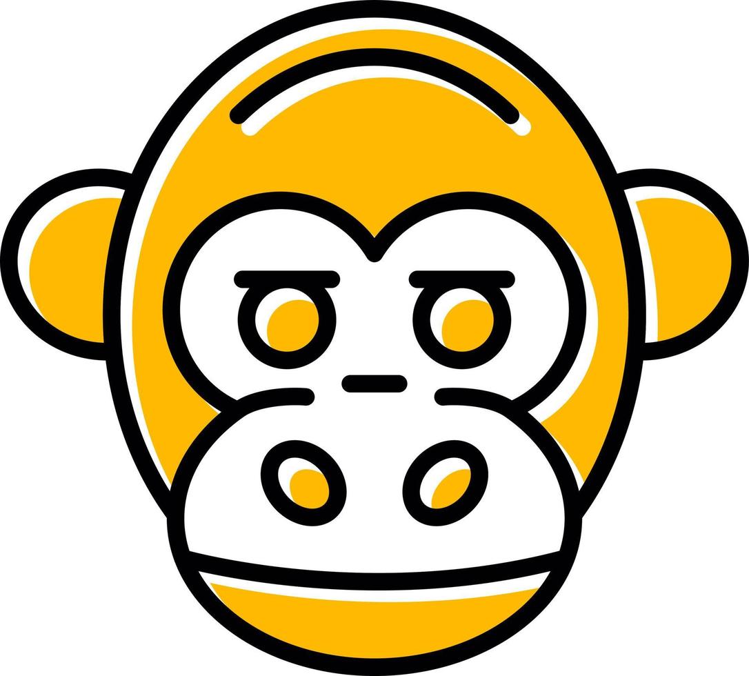 diseño de icono creativo de mono vector
