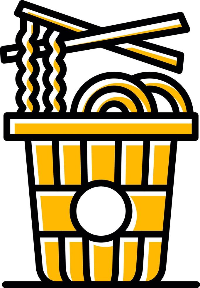 diseño de icono creativo de fideos vector