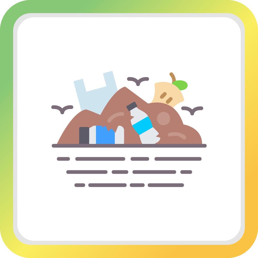 Landfill Creative Icon Design vector