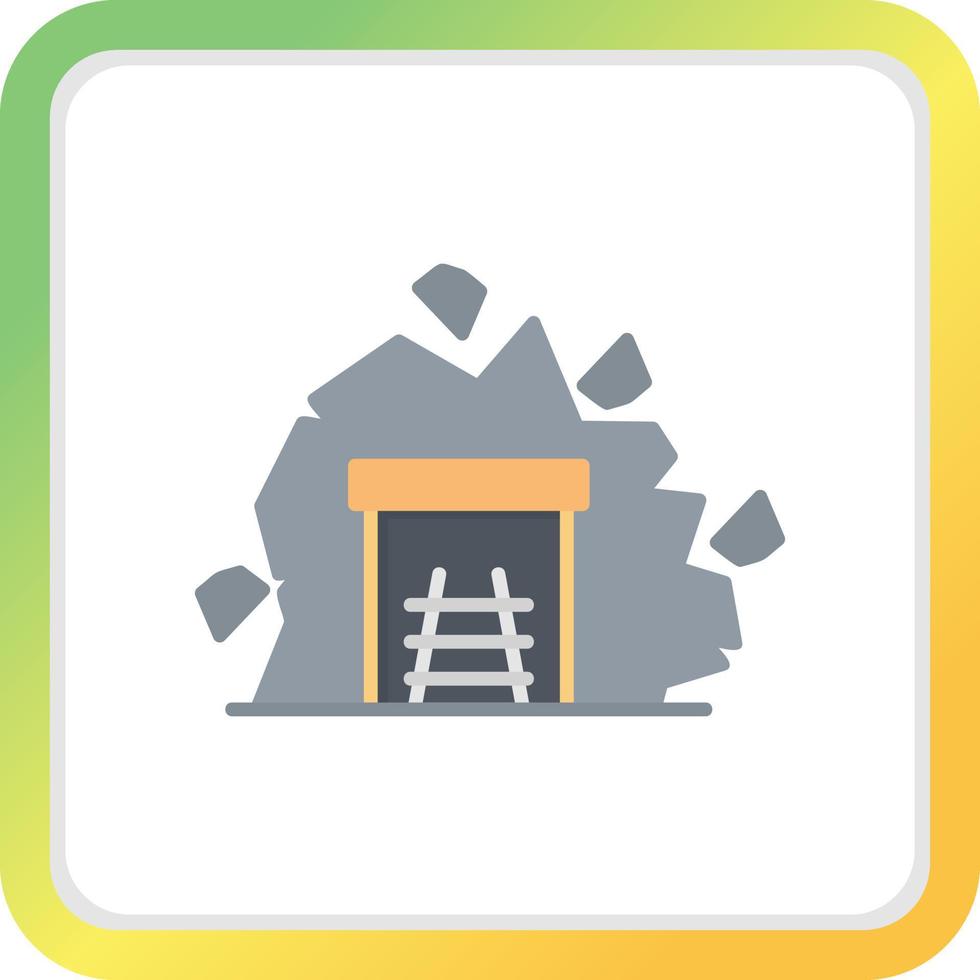 Mining Tunnel Creative Icon Design vector