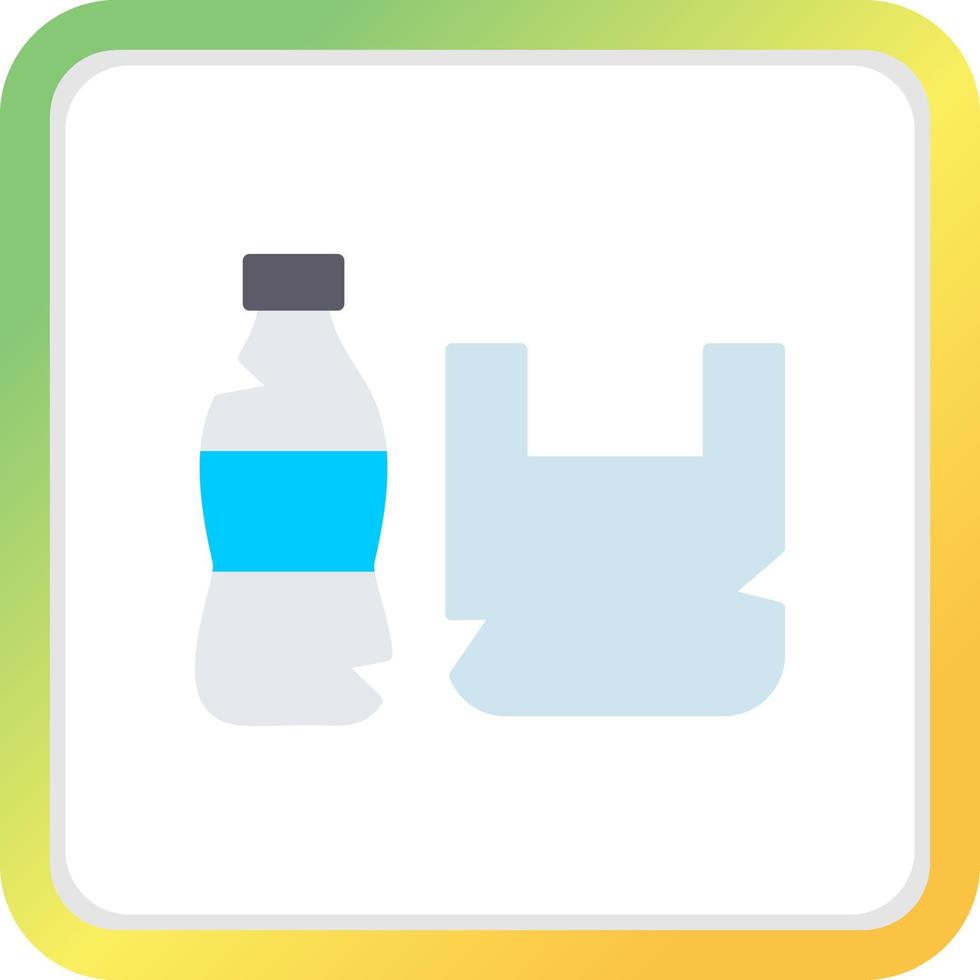Waste Plastic Creative Icon Design vector