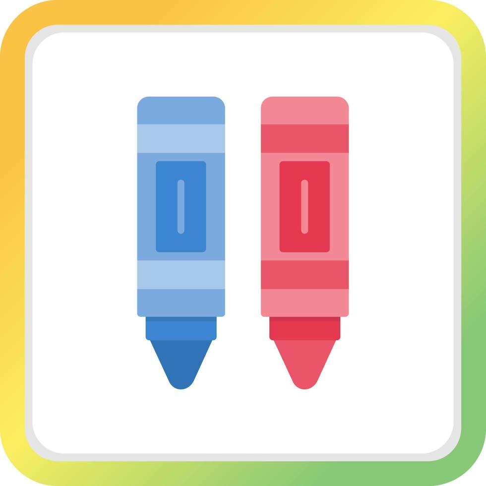 Crayon Creative Icon Design vector