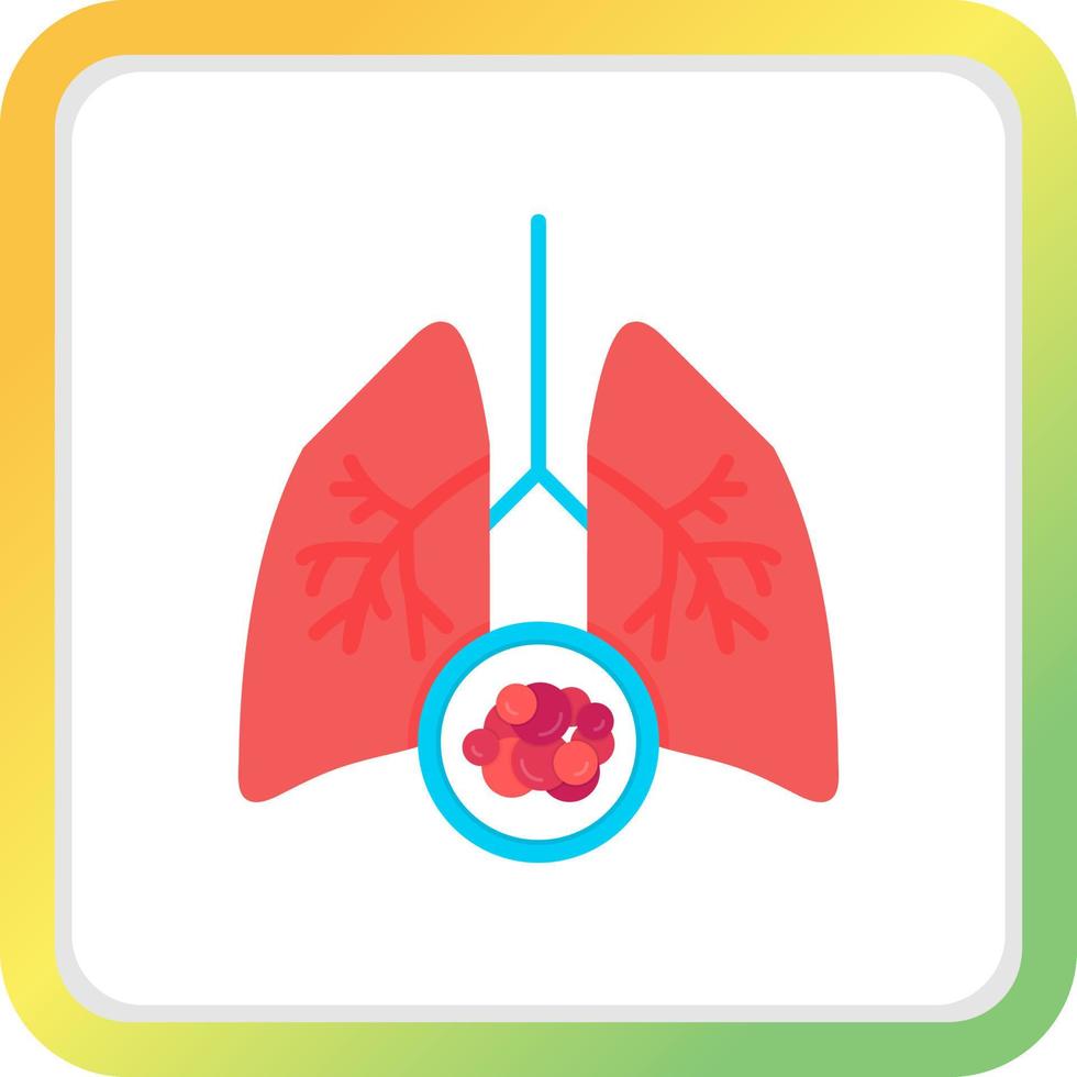 Lung Cancer Creative Icon Design vector