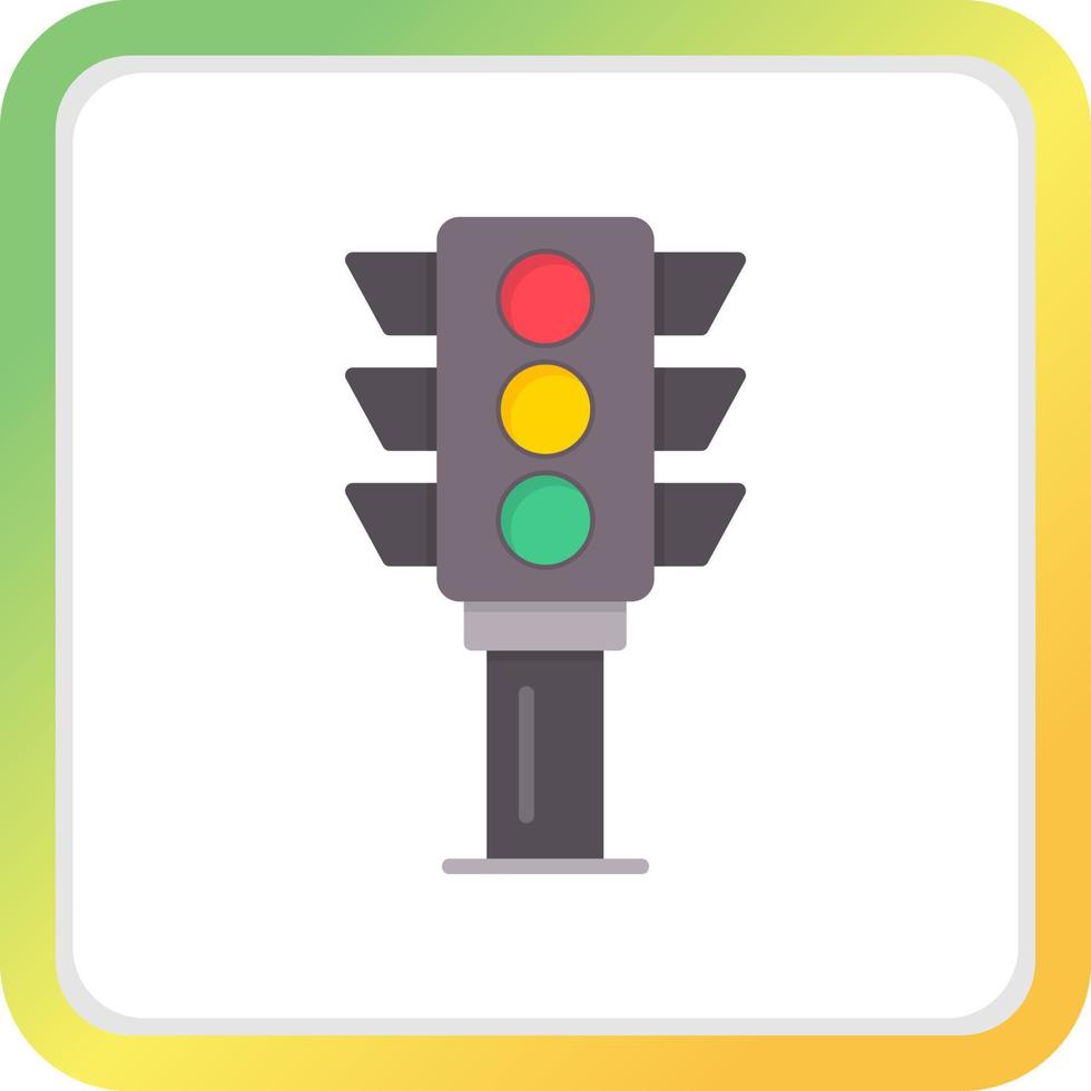 Traffic Light Creative Icon Design vector