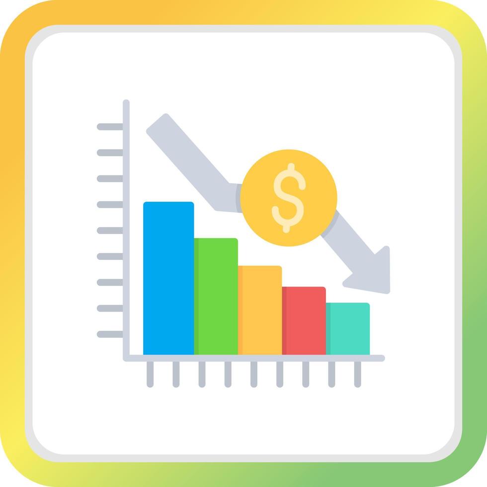 Bar Graph Creative Icon Design vector