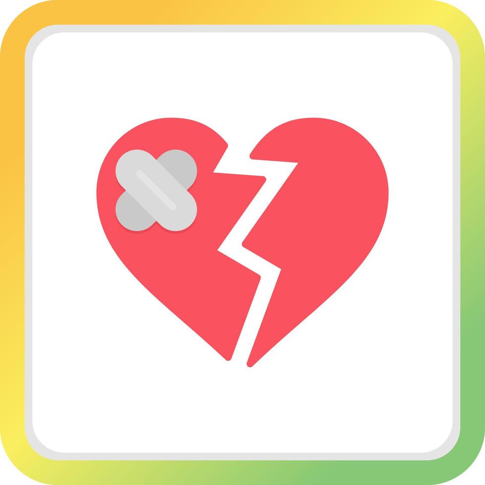 Broken Heart Creative Icon Design vector
