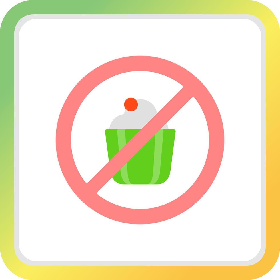 No Sweets Creative Icon Design vector